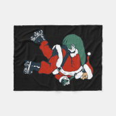 Kerstman Roller Schaatsen Fun Kerst Skater Kindere Fleece Deken (Voorkant (Horizontaal))