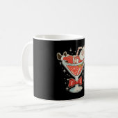 Kerstman Rommelig Martini Glas Kerstmis Koffiemok (Voorkant links)