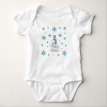 Kerstman Romper<br><div class="desc">kerstpak Snowman Baby Bodysuit</div>