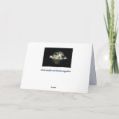 kerstman rond de wereld wenskaart kaart (Achterkant)