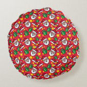 Kerstman Rond Kussen (Achterkant)