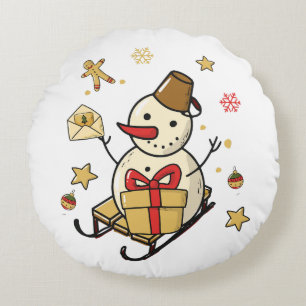 Kerstman Rond Kussen