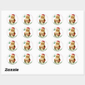 kerstman ronde afdichtingen 6 sticker (Vel)