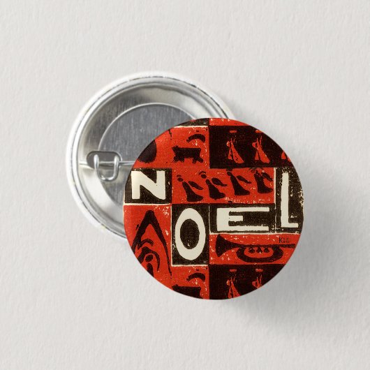 Kerstman Ronde Button 3,2 Cm (Voorkant /achterkant)