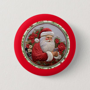 kerstman ronde button 5,7 cm