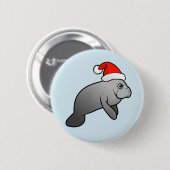 kerstman ronde button 5,7 cm (Voorkant /achterkant)