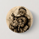  kerstman ronde button 5,7 cm (Voorkant)