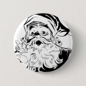  kerstman ronde button 5,7 cm (Voorkant)