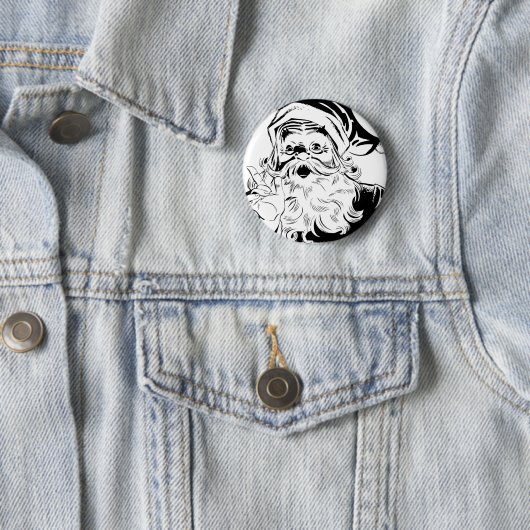  kerstman ronde button 5,7 cm (In situ)