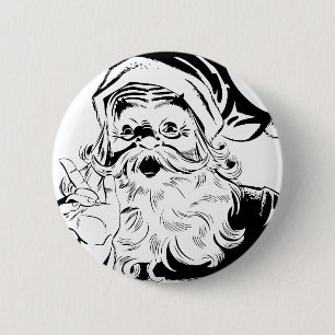  kerstman ronde button 5,7 cm