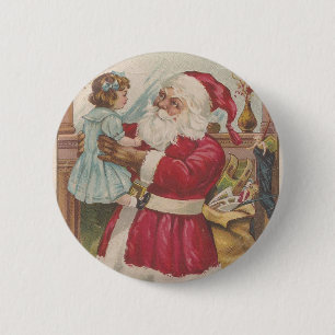 kerstman ronde button 5,7 cm