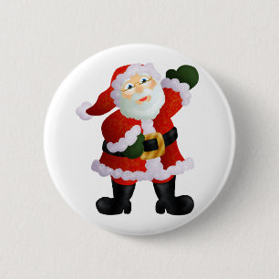Kerstman Ronde Button 5,7 Cm