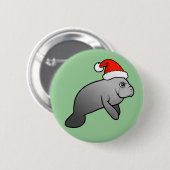kerstman ronde button 5,7 cm (Voorkant /achterkant)