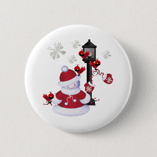 Kerstman Ronde Button 5,7 Cm