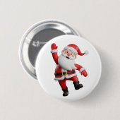 Kerstman Ronde Button 5,7 Cm (Voorkant /achterkant)