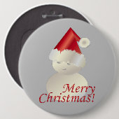 Kerstman Ronde Button 6,0 Cm (Voorkant /achterkant)