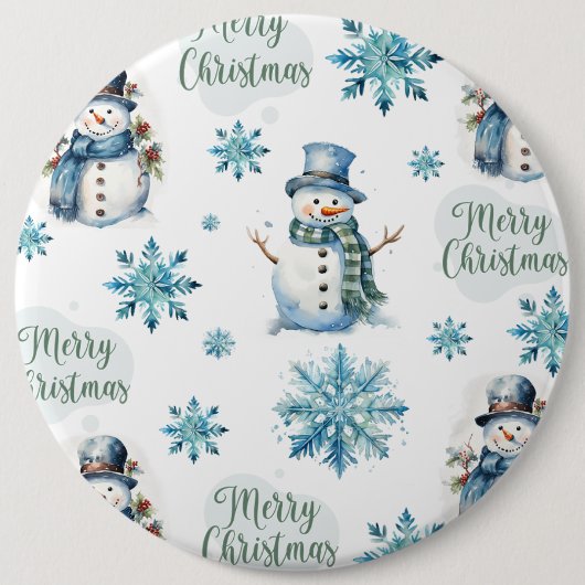 Kerstman Ronde Button 6,0 Cm (Voorkant)