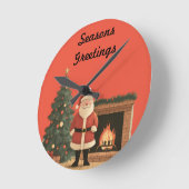 kerstman ronde klok (Hoek)