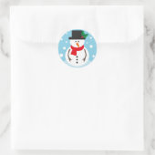 Kerstman Ronde Sticker (Tas)