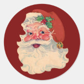 kerstman ronde sticker (Voorkant)