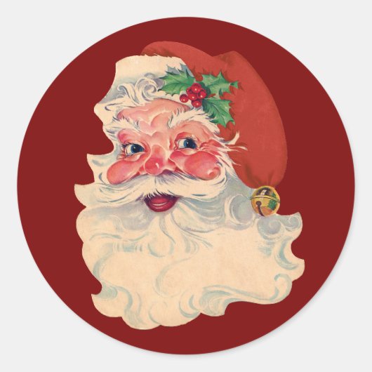 kerstman ronde sticker (Voorkant)