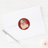 kerstman ronde sticker (Envelop)