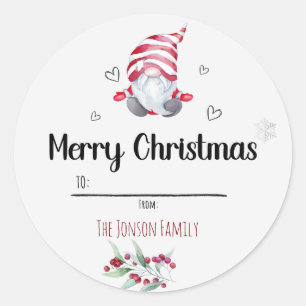 kerstman ronde sticker