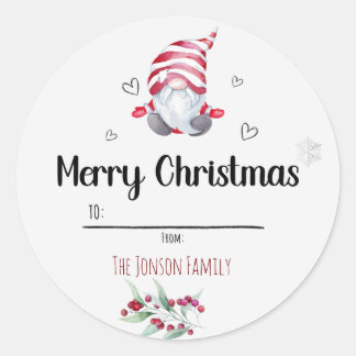 kerstman ronde sticker