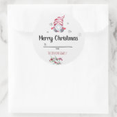 kerstman ronde sticker (Tas)