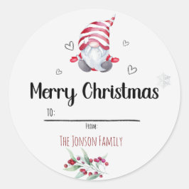 kerstman ronde sticker