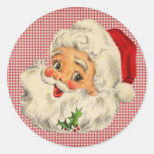 kerstman ronde sticker (Voorkant)
