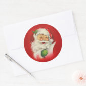  kerstman ronde sticker (Envelop)