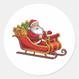 Kerstman Ronde Sticker