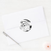 kerstman ronde sticker (Envelop)