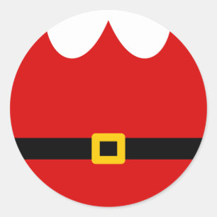 Kerstman Ronde Sticker