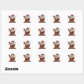 Kerstman Ronde Sticker (Vel)