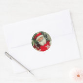 kerstman ronde sticker (Envelop)