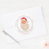  kerstman ronde sticker (Envelop)