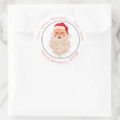  kerstman ronde sticker (Tas)