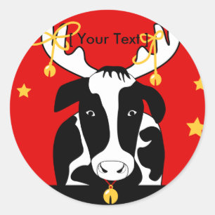 kerstman ronde sticker