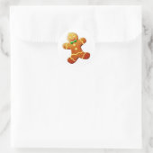 kerstman ronde sticker (Tas)