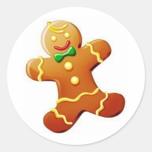 kerstman ronde sticker (Voorkant)