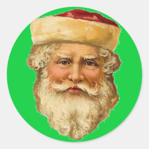 kerstman ronde sticker