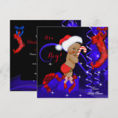 Kerstman Rood Blauw Etnicus Kaart (Voorkant / Achterkant)