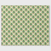 Kerstman Rood en Groen Festive Cadeaupapier (Vlak)