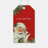  kerstman rood kerstfeest cadeaulabel (Voorkant)