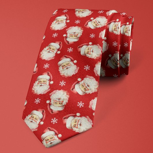 Kerstman Rood Kerstsneeuwvlok Stropdas