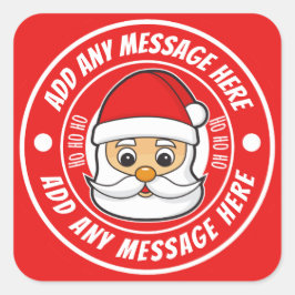 Kerstman Rood Vierkante Sticker