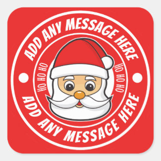 Kerstman Rood Vierkante Sticker