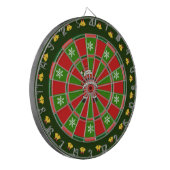 Kerstman Roos Kerstmis Dartbord (Voorkant Links)